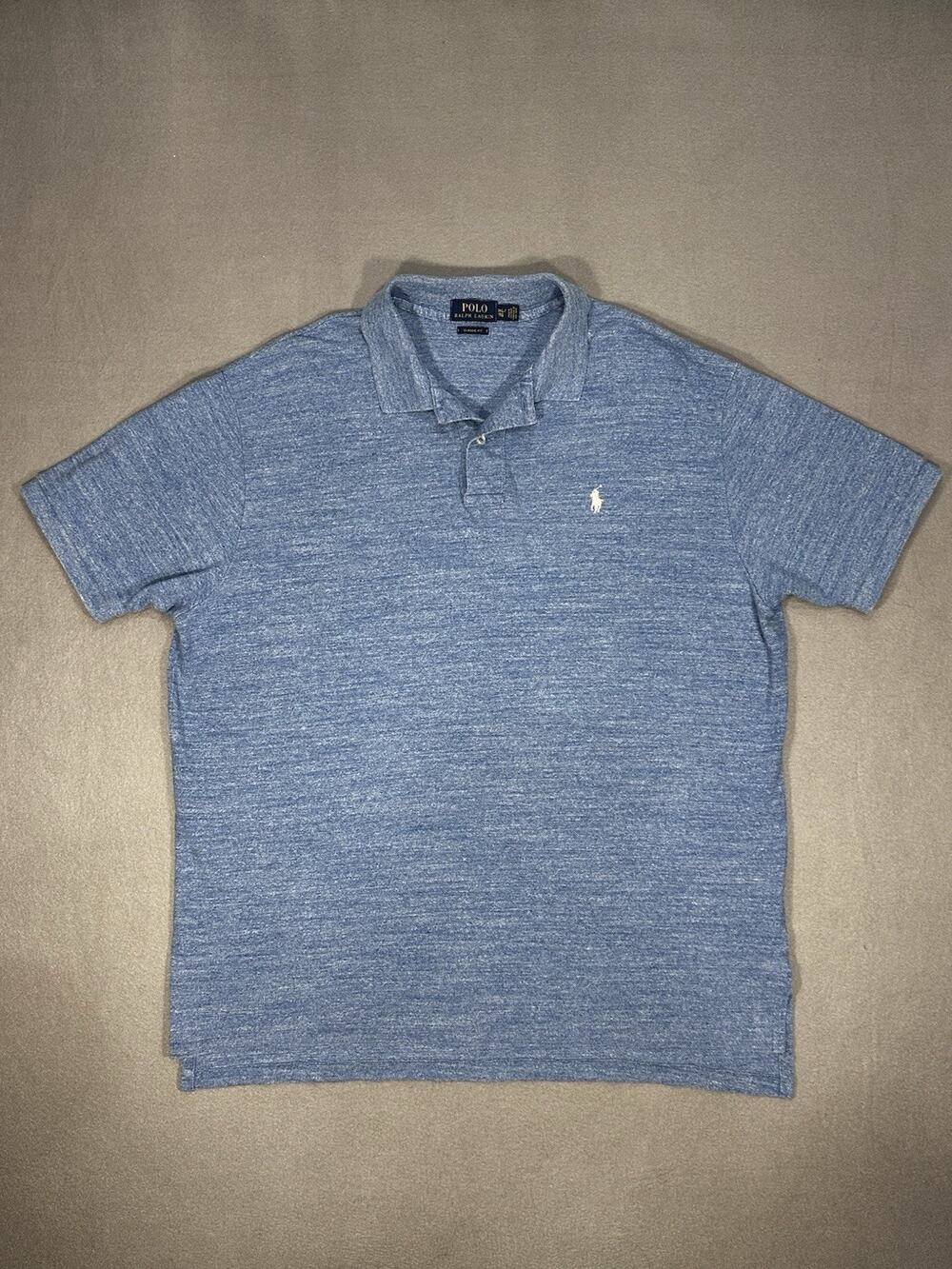 Polo Ralph Lauren Classic Fit Blue Heather Polo Shirt Men’s 2XL XXL